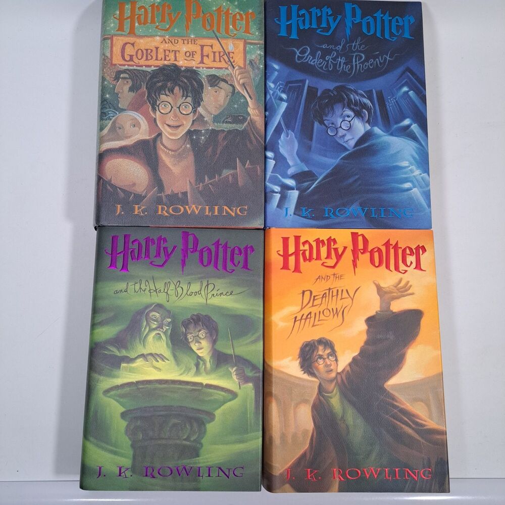 Harry Potter Lot of 4 Set Hardcover First American Edition Books 4-7 First Print